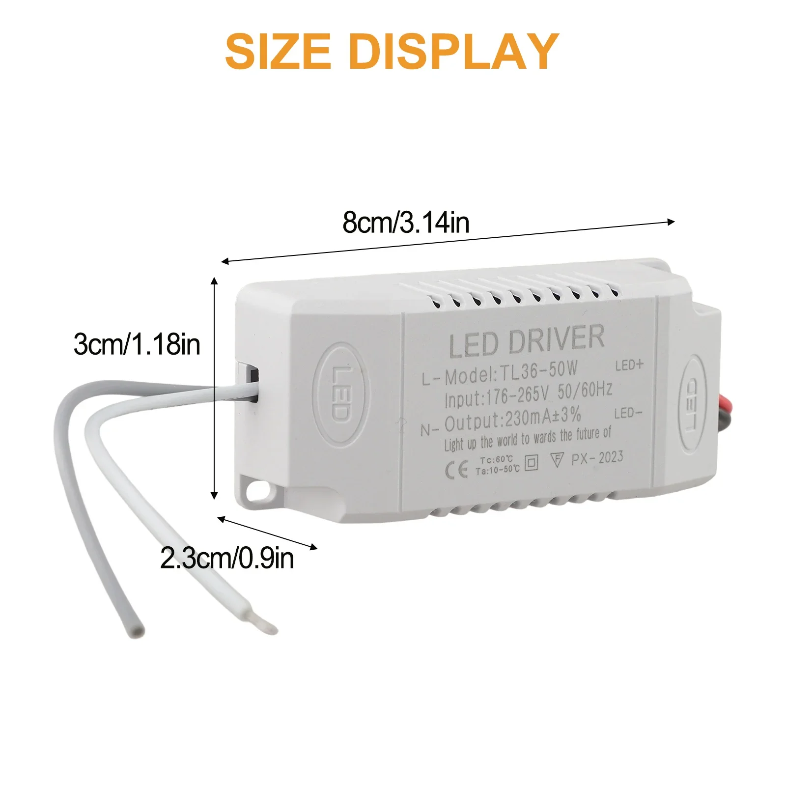 홈 인테리어 LED 드라이버 정전류 300mA 5 직경 80mm 높이 24mm SM 남성 2핀 천장등용