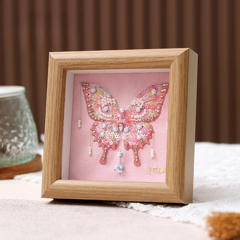 Hand Embroidered Butterfly DIY Material Pack for Beginners