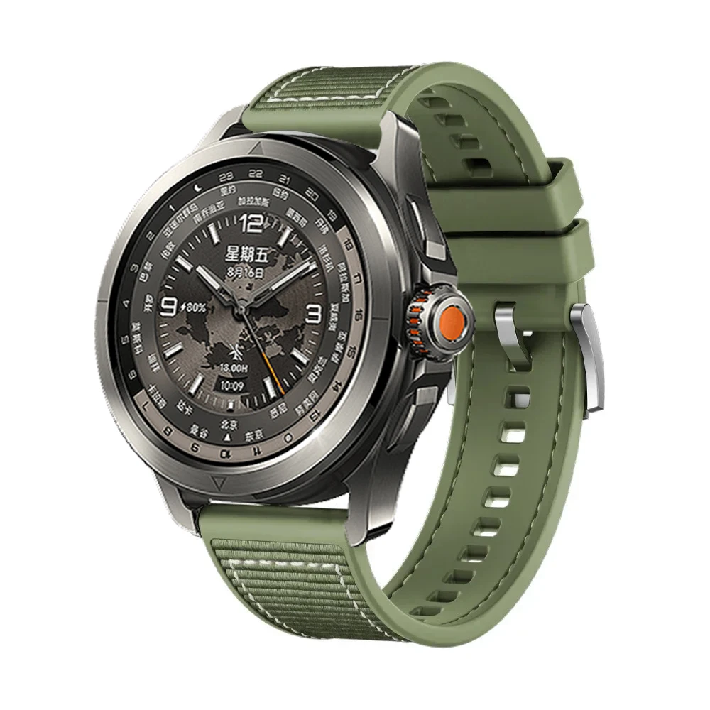 Premium 22mm Composite Silicone Watch Strap - Versatile Wristband Replacement