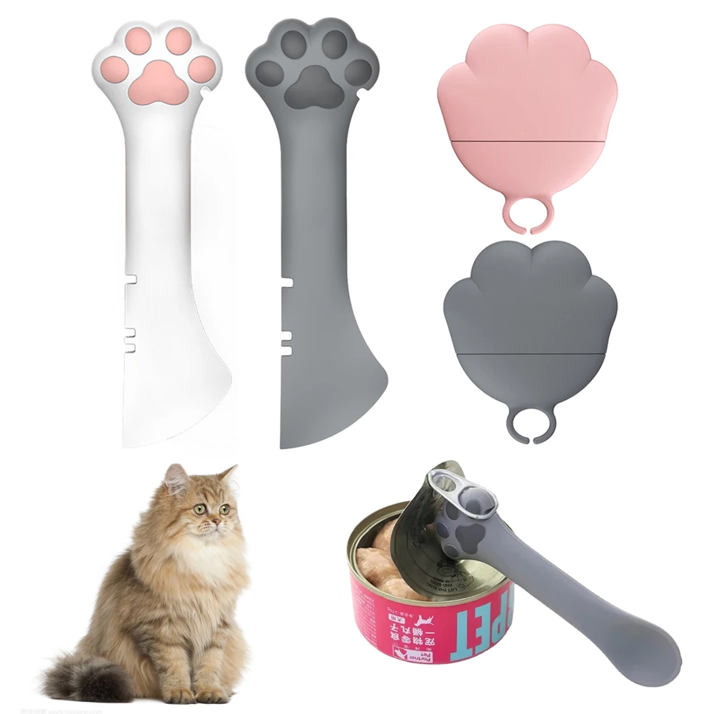 1PC Pet Canned Spoon Jar Opener Multifunctional Silicone Cat Puppy