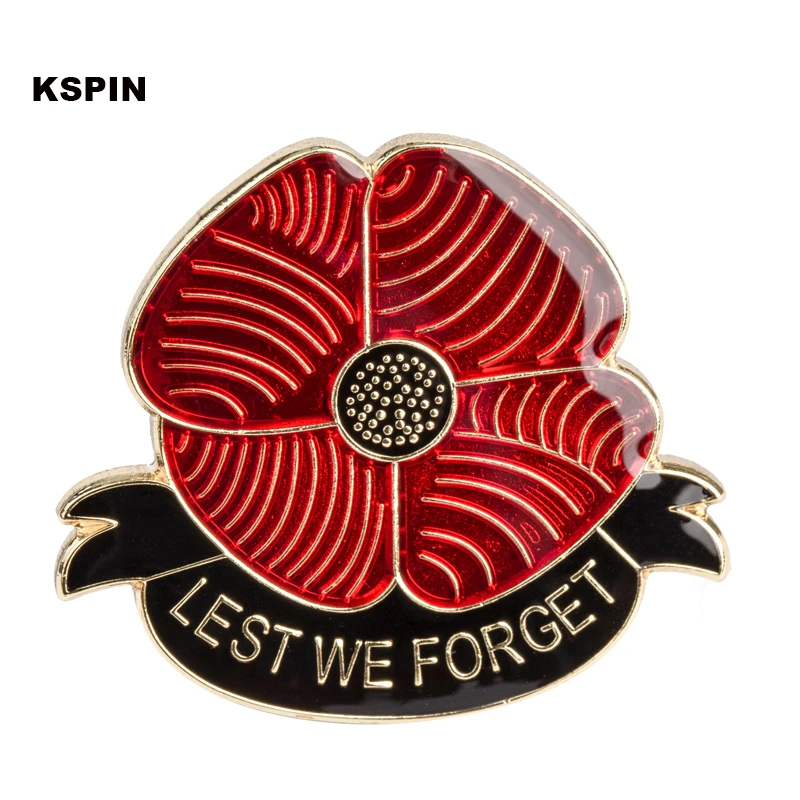 3D Poppy Flower Brooch Badges on Backpack Pin Brooch Lapel Pins Badge