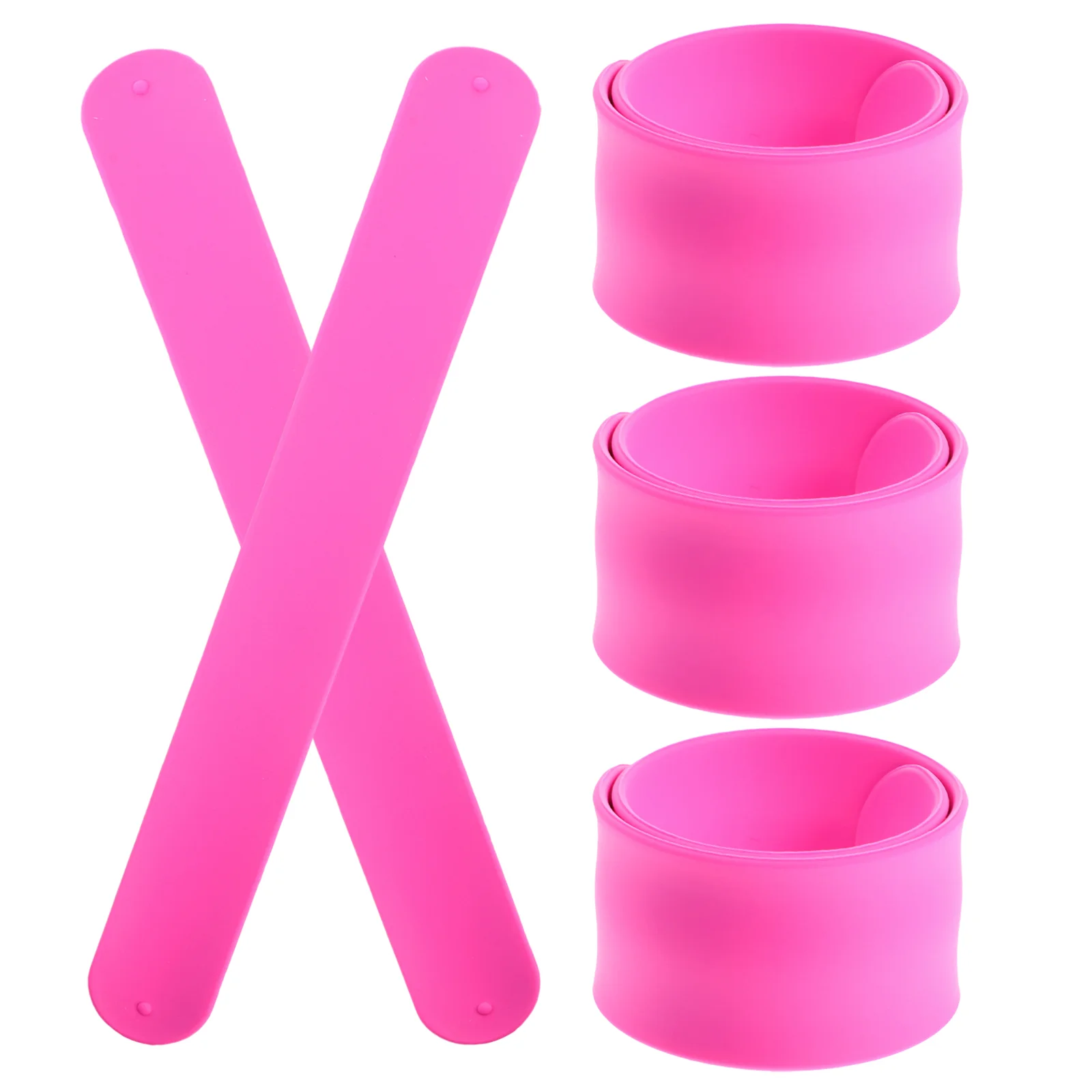 5pcs Silicone Slap Bracelets Snap Bracelets Slap Wristbands Kids Wristband Toys