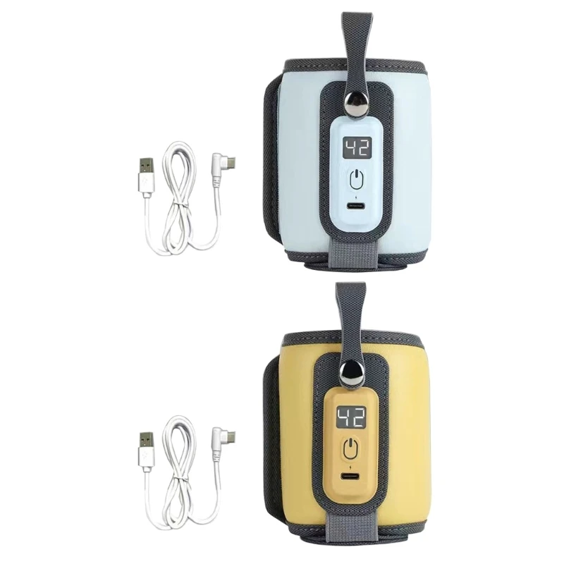 2023 New Baby Bottle Warmer 38 °C-52 ℃ Portable Car Travel Usb Baby Bottle Warmer Buon Isolamento Termico 5Gear Regolabile Durevole