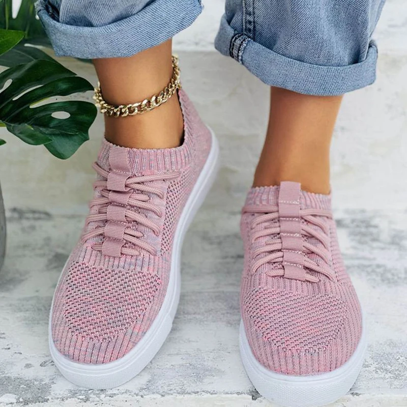 Women Shoes Fashion Breathable Walking Mesh Flat Shoes Woman Casual Sneakers Women 2023 Tenis Feminino Female Shoes