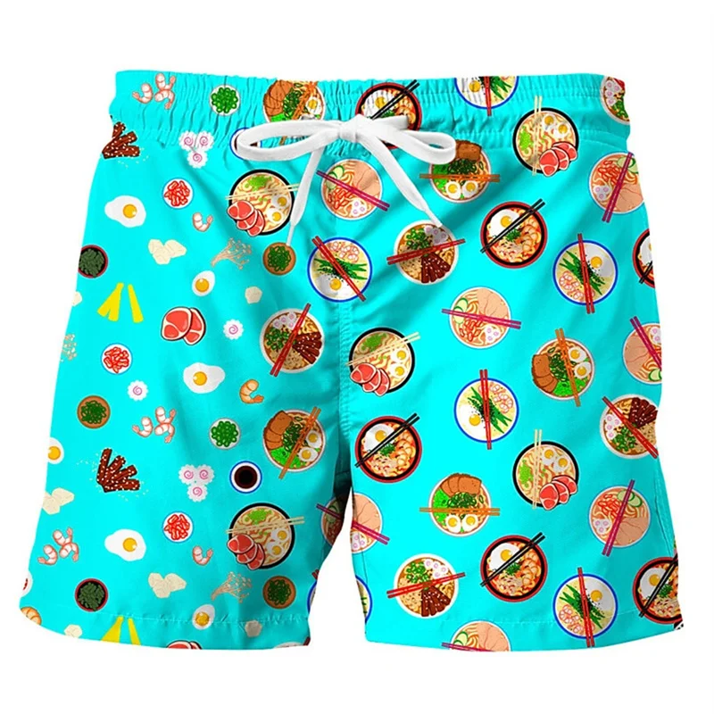 

Cute Ice Cream Pattern 3d Print Vacation Beach Shorts Surfing Board Shorts Swimwear Shorts Quick Dry Summer Sports Swim Trunks