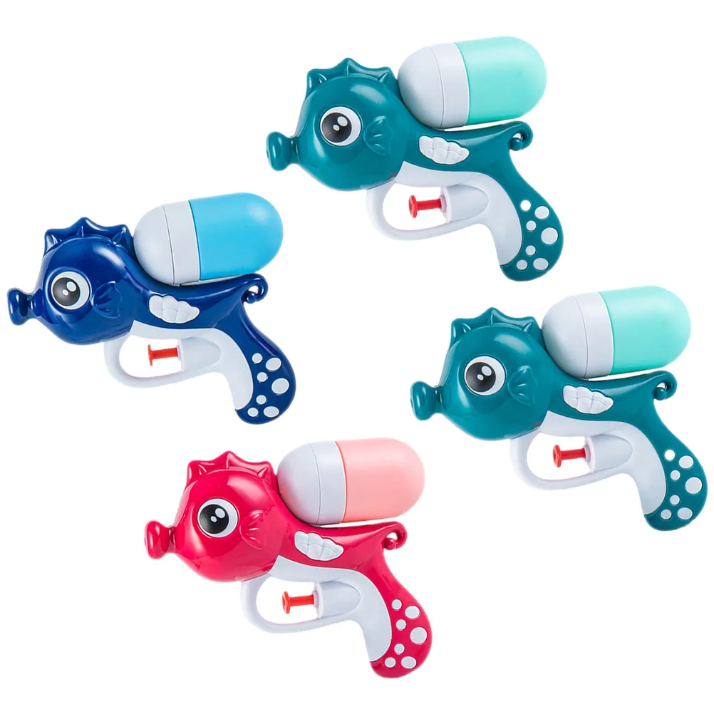 

4 Pcs Seahorse Water Wear-resistant Toy Interesting Bathroom Playthings Cartoon Accessories Interactive