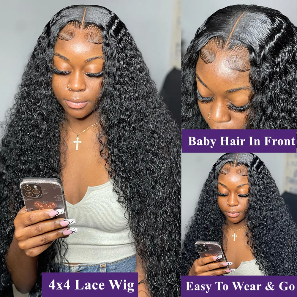 Curly Lace Front Human Hair Wigs 13x4 Lace Frontal Human Hair Wigs For Women Deep Wave Frontal Wig Water Wave Front
