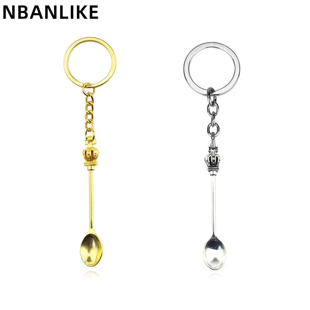 

1 PC Metal Key Chain New Fashion Spoon Keychain 57x9mm Vintage Key Ring Jewelry Gift