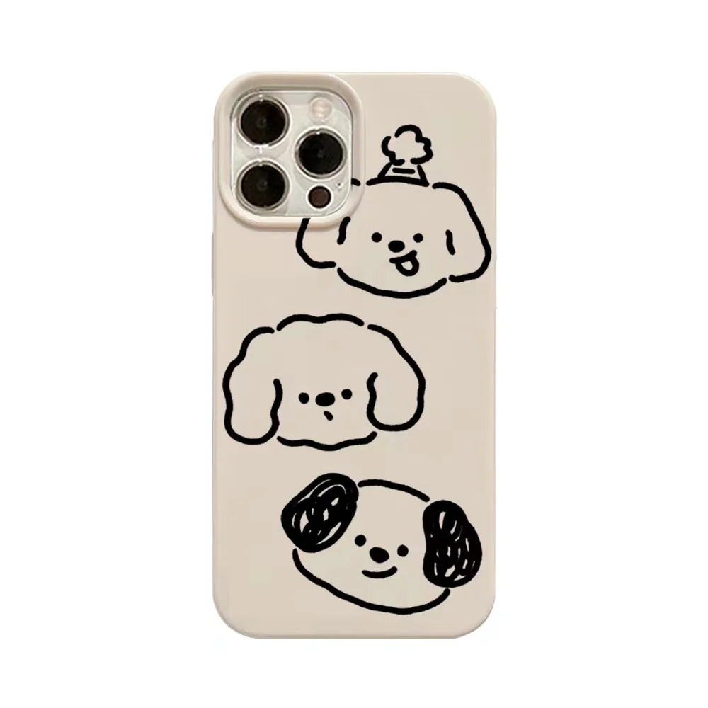 

Cute Dogs Phone Case For Iphone 11 12 13 14 Pro Max Mini XS XR 7 8 Plus SE iPhone