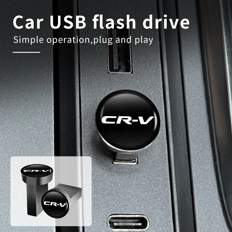 USB-флеш-накопитель с логотипом автомобиля, музыкальная Флешка для Honda CRV Civic Accord Fit City Vezel Odyssey Pilot Jazz preвстроенное представление