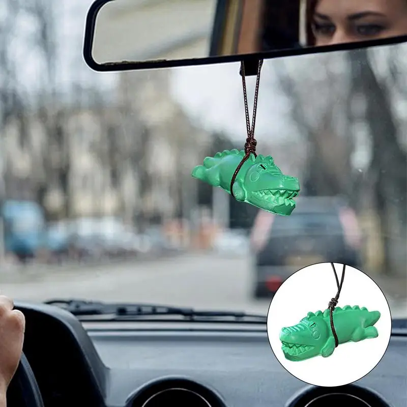 

Car Ornaments Crocodile Car Swing Pendant Hanging Cartoon Ornament For Car Rear View Mirror Hang Pendant Interior Decoration
