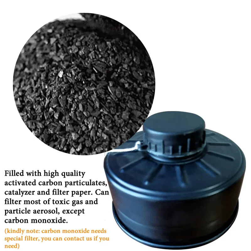 Alloy Level 2 Black 40MM Interface Organic Ammonia Acid Gas Filter Cartridge Replaced Filters Protect Safety For MF14 Mask