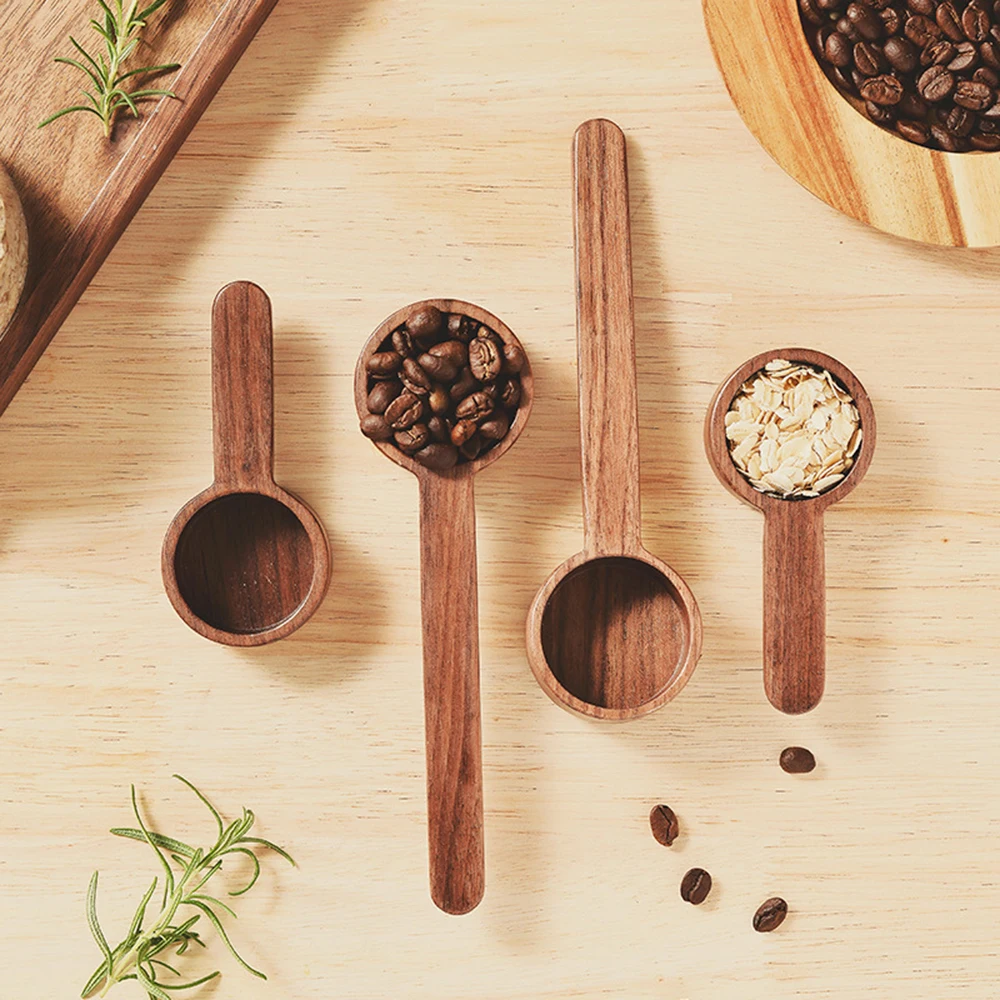 

Coffee Scoop for Ground Coffee Black Walnut Wooden Coffee Spoon for Coffee Beans Ground Beans Tea Measuring Kitchen Accessories
