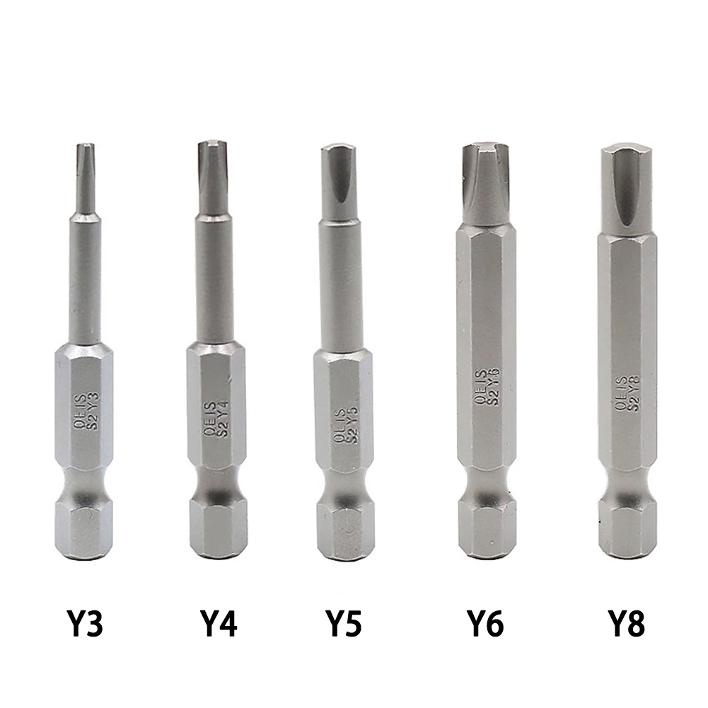 

Hand Tools Screwdriver Bits Home Y Shaped Y Type Bit Y3/Y4/Y5/Y6/Y8 1/4Inch 5Pcs/Set Hex Shank Screwdriver Bits