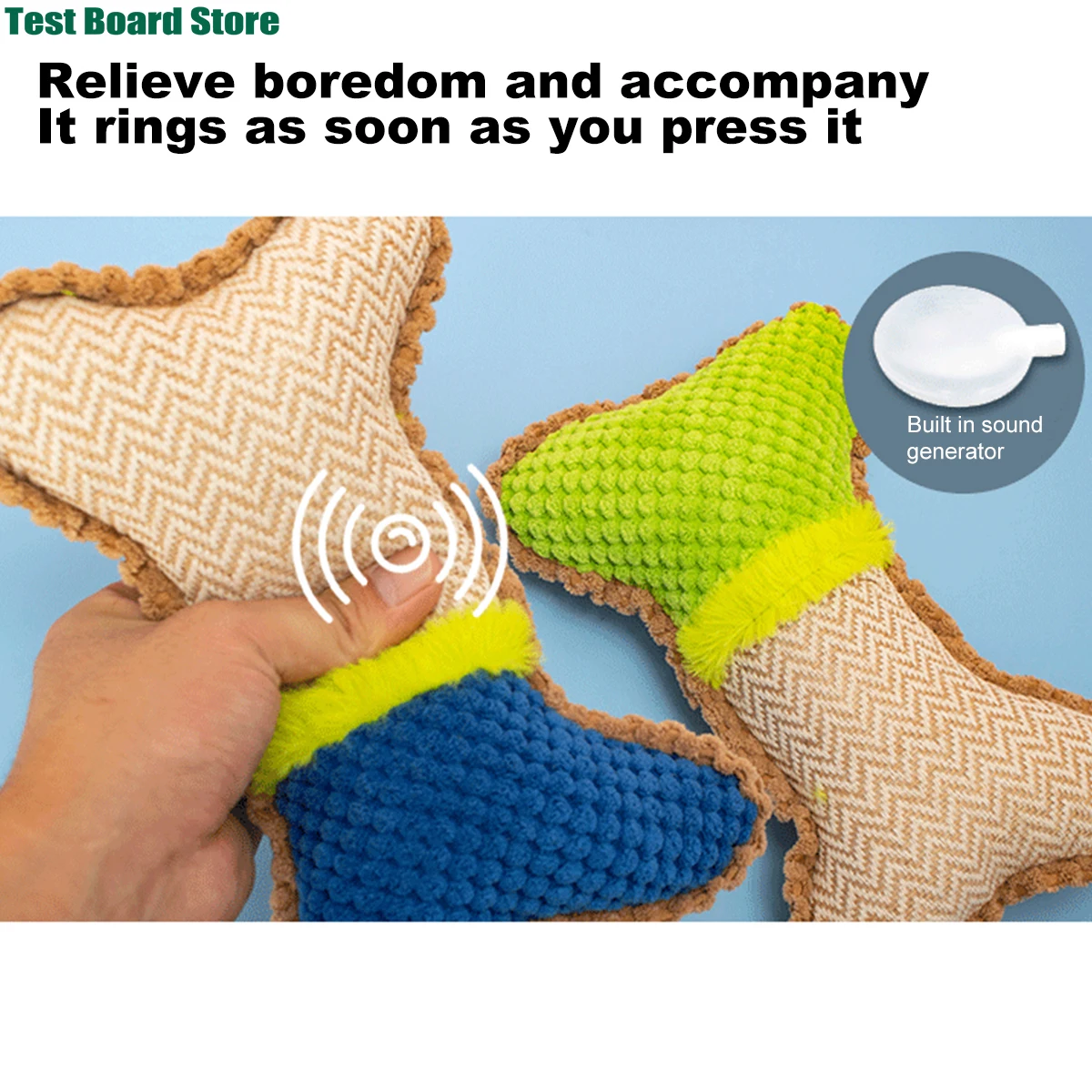 Bone-Shaped Plush Dog Toy 6
