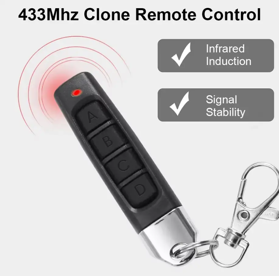 1-50PCS 433mhz Remote Control Duplicator Universal Remote key Copy Clone Replacement Garage Door Keychain RF 433Mhz Transmitter