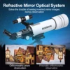 BOSSDUN 40070 Telescope w/Phone Adapter & Sturdy Tripod - 70mm Aperture for Stargazing, Birding, Beginners, Portable Scope 3