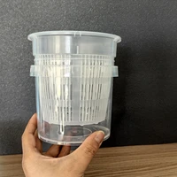 Pot de fleurs transparent à double couche pour le contrôle des racines, pot auto-arrosant pour orchidées, pot pour plantes de pépinière avec trous, fournitures de jardin 1