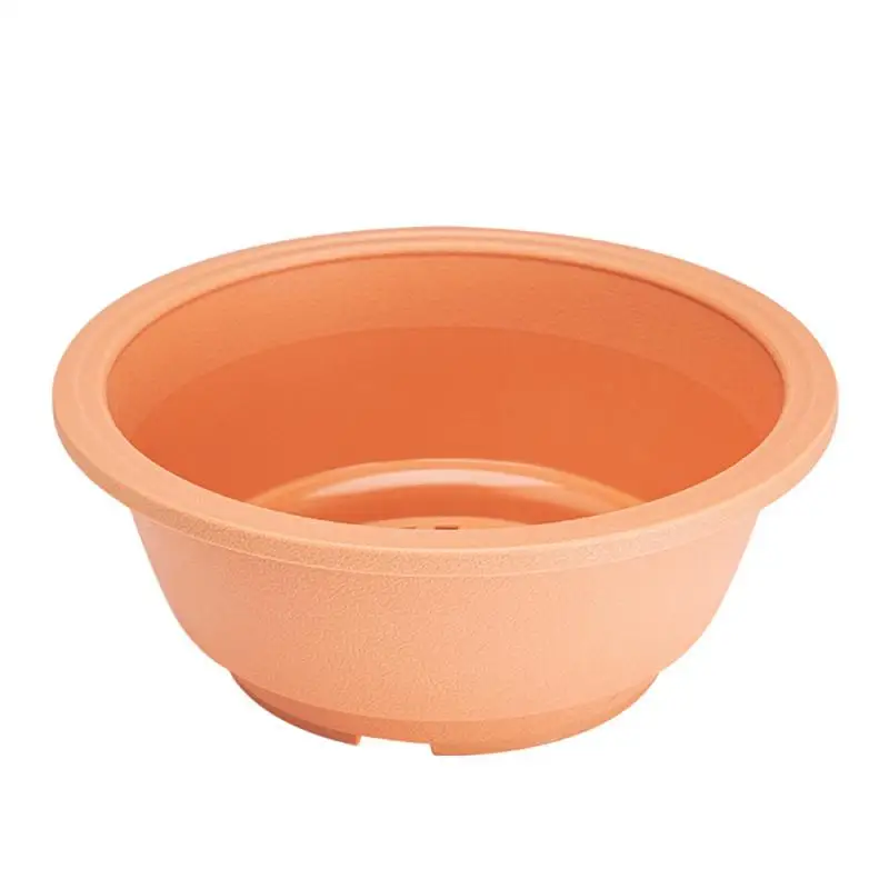 Plastic Round Succulent Flower Pots New Chunky Korean-style Large Succulent Pot Degradable Corrosion-resistant Textured Planter