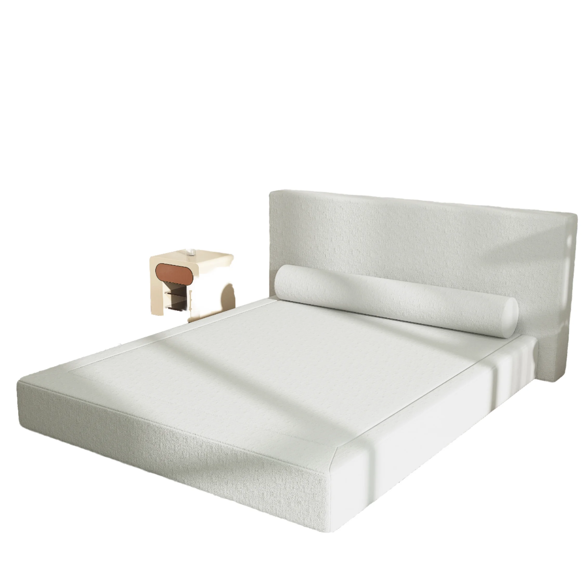 Cadre de lit Double Queen King Size en tissu doux, meubles de chambre à coucher au Design moderne, pour maison, appartement, hôtel 1 Cadre de lit Double Queen King Size en tissu doux, meubles de chambre à coucher au Design moderne, pour maison, appartement, hôtel 1