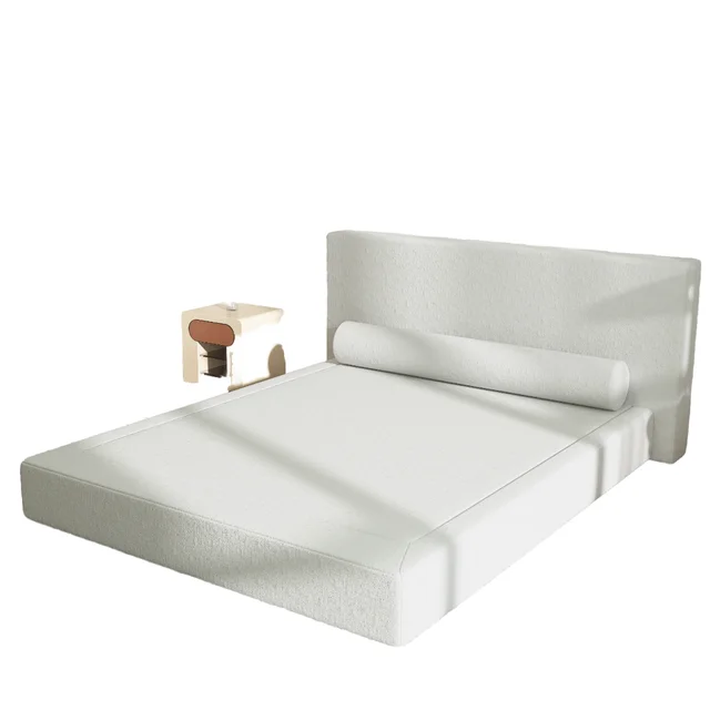 Cadre de lit Double Queen King Size en tissu doux, meubles de chambre à coucher au Design moderne, pour maison, appartement, hôtel 1