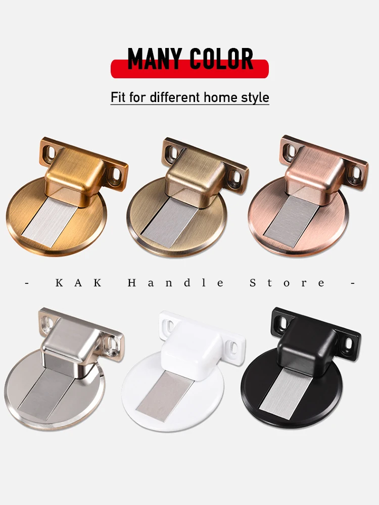 Non-Punch Magnetic Door Stopper Hidden Doorstop Door Holder Zinc Alloy Wall Protector Wind-Proof Stop Hardware door stopper,magnetic door stopper