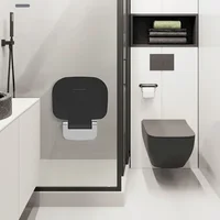 Disabled Shower Set Wall Mounted Elderly Bathroom Folding Wall Mounted Shower Seats Portable Silla Ducha Home Improvement JW50SY 2