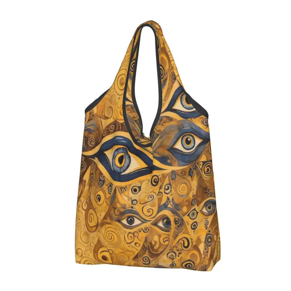 

Cute Print Evil Eye Tote Shopping Bag Portable Shoulder Shopper Amulet Turkish Handbag