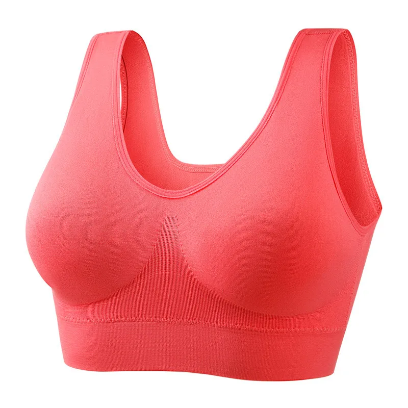 Womens Bra Sports Bra Push Up Wireless Plus Size Bras Double Layer Seamless Yoga Adjustment Fitness Lingerie