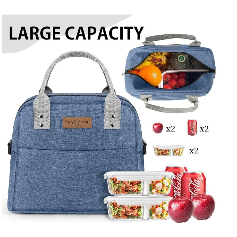 Reusable Lunch Bag for Women Men Lunch Tote Bags Cooler Food Container Insulated Bag for Work Travel Picnic Office Outdoor
