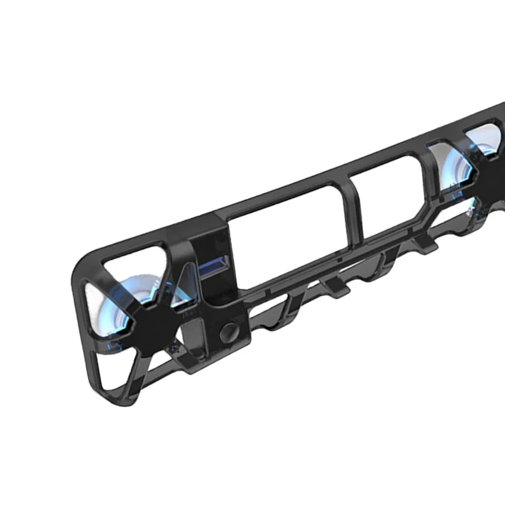 LED 조명 및 팬 3 개 장착 냉각 선풍기, 선풍기 USB DC 5V 게임 콘솔 후면 냉각 선풍기, PS5 슬림 콘솔용 1100 RPM