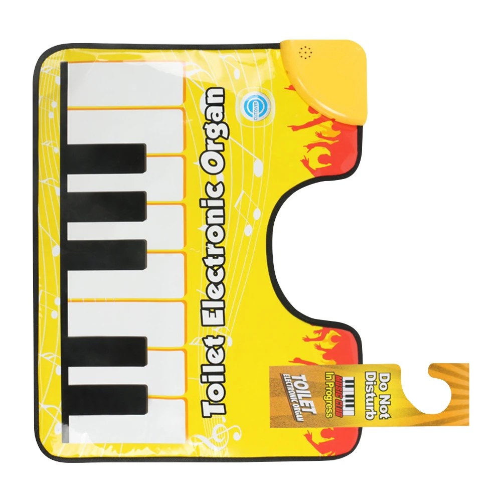 Novelty Potty Piano Sounding Carpet Potty Piano Singing Rug Bathroom Funny Toe Music Keyboard Toilet Floor Mat