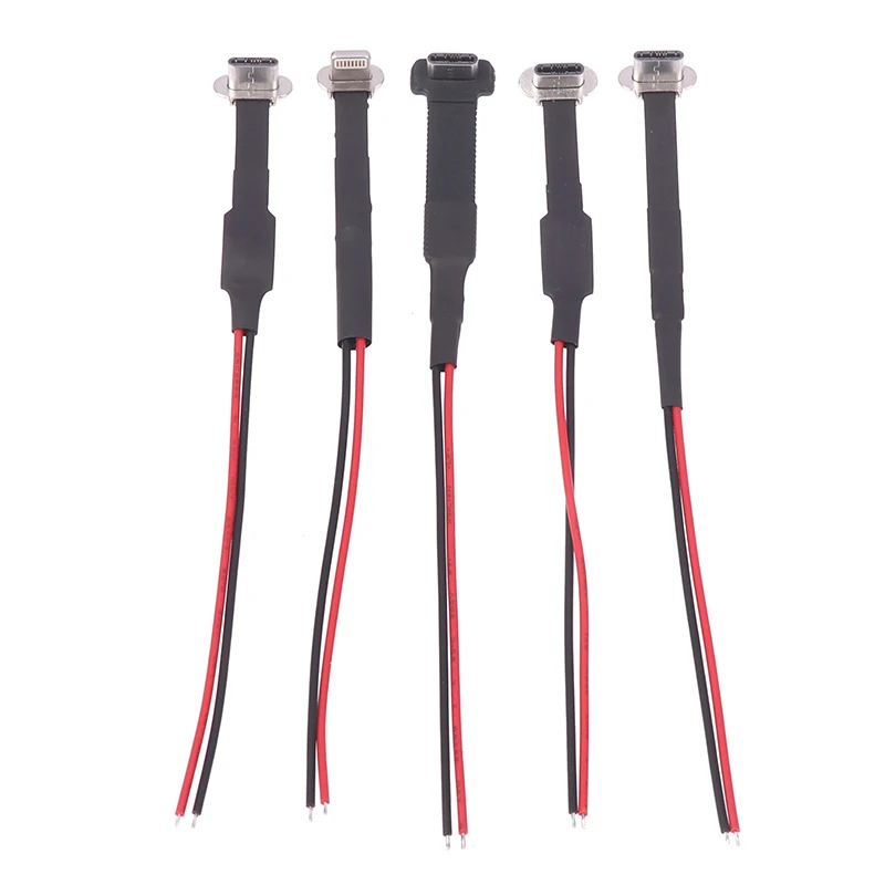 Type-C Micro USB Connector FPC 2Pin 3Pin W/ Resistor R1 Soft Flat Cable Male Charging Cable Fast Charge Wire Extention For Phone cable adapter usb charging port connector