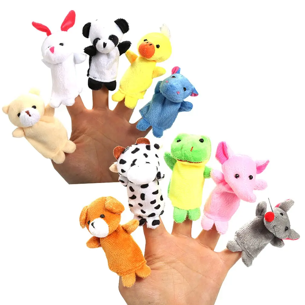 

10PCS Plush Finger Doll Cartoon Animal Finger Plush Toy Children'S Educational Toy Children'S Doll Infant Plush Stuffed Toy