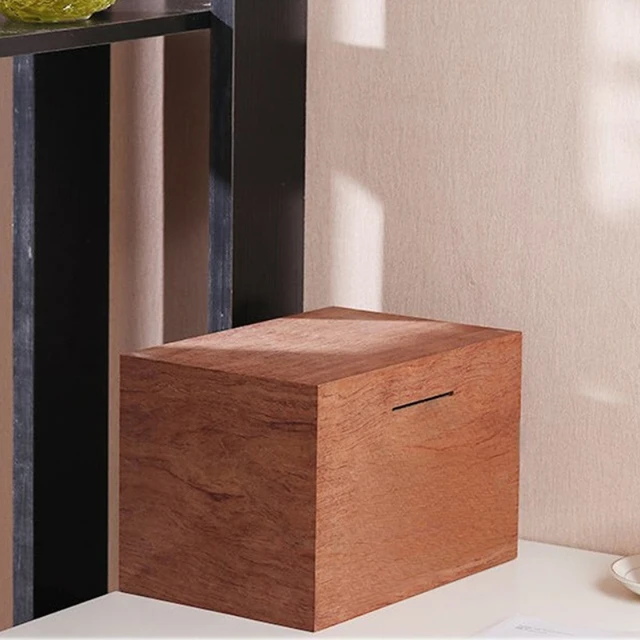 Szilárd Fa Malacka Bank A Papper Pénzért Nagy Kapacitás Kreatív Érme Pénzdoboz No Out Felnőtt Gyerekek Rejtett Tároló Hucha Otthoni Dekoráció - Image 6