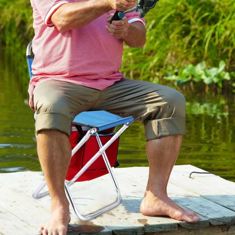 1PCCollapsible Stool Mini Lightweight Recliner Foot Rest Fishing Chair Footrest For Patio Travel Picnic Walking Hiking Festival
