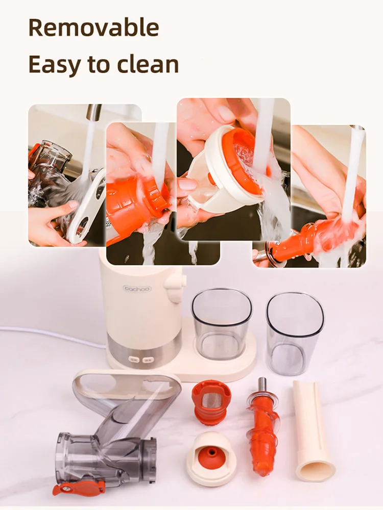 Cold Press Juicer Slow Juicer Multifunction Fruit Vegetable Screw Extractor Automatic Squeezer Citrus Juicer Portable Blender 5