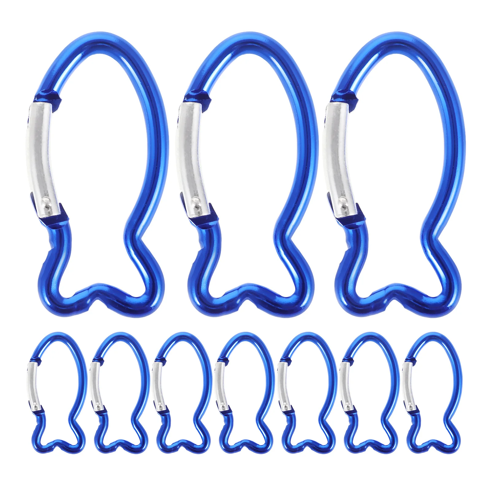 

Single-side Spring Fish Shape Buckles Key Chain Carabiner Clip Clips keychain Spring Hooks Mountaineering Buckles multiuse