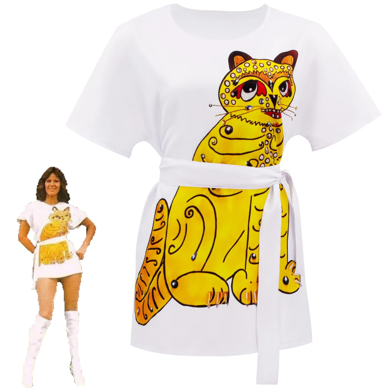 Anni Cosplay Costume Agnetha Girl Disguise Anni-Frid Agnetha Cat