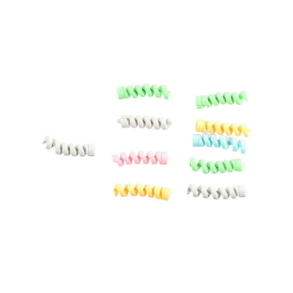 Papeleria Data Line Holder Winder Cable Protector Desk Set 10pcs Earphone Cable Organizer