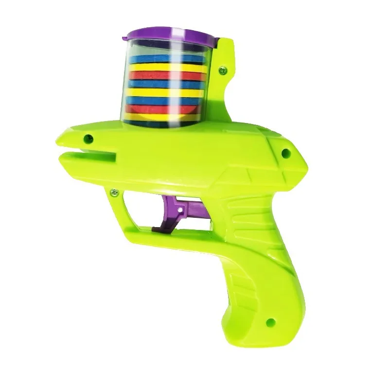 Radish Frisbee Gun Classic Toys Gun Parent Child Indoor Outdoor Safety Shooting Game 5
