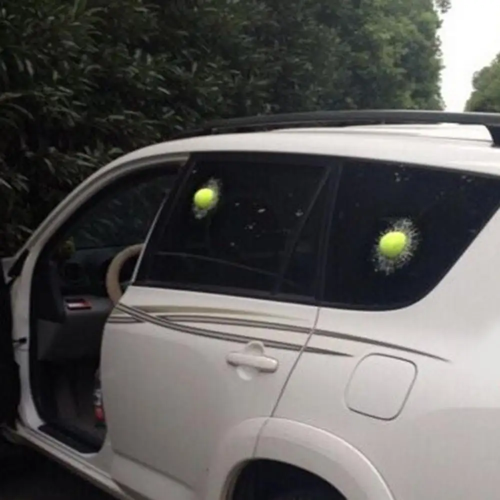 Adesivo 3D scherzo difficile vetro rotto, Car Styling Baseball