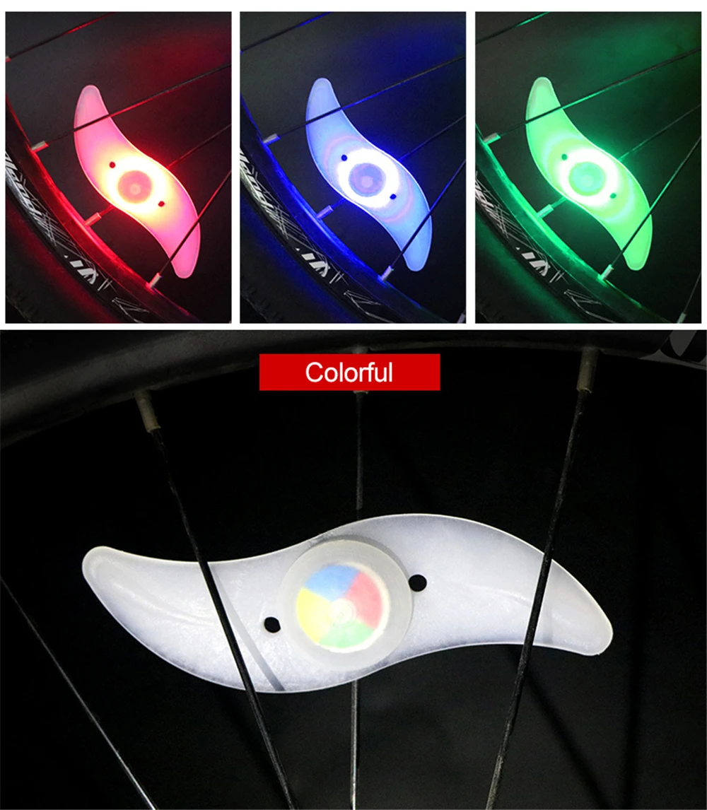 

Bike Wheel Spoke Light Bicycle LED Light Flashlight Motorcycle Tire Air Valve Colorful Warning Lamp Bike Accessories