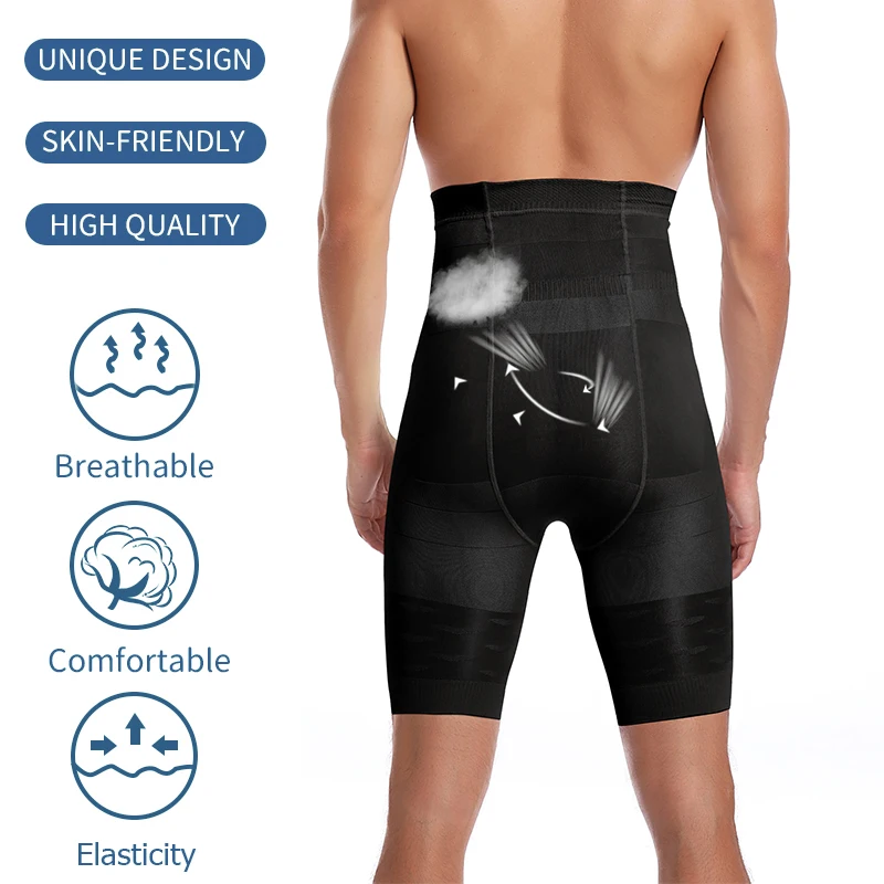 Mens High Waist Slimming Shapewear Tummy Control Compression