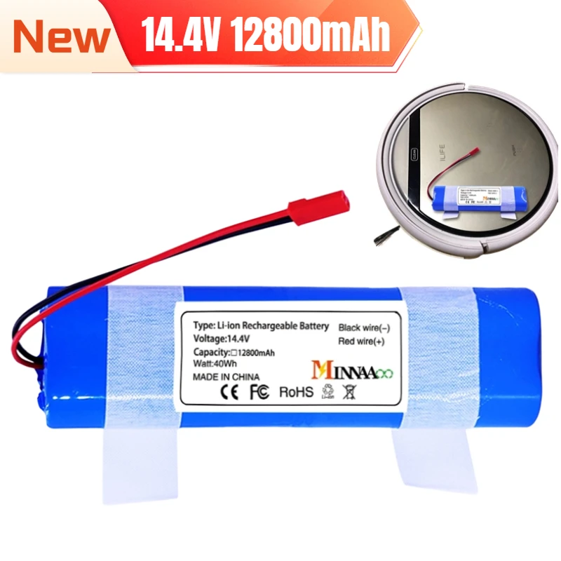 

14.8V 6800mAh 12800mah Good Quality Battery For ILIFE V50 V55 V8s V3s Pro V5s Pro V8s X750 Robot Vacuum Cleaner Battery