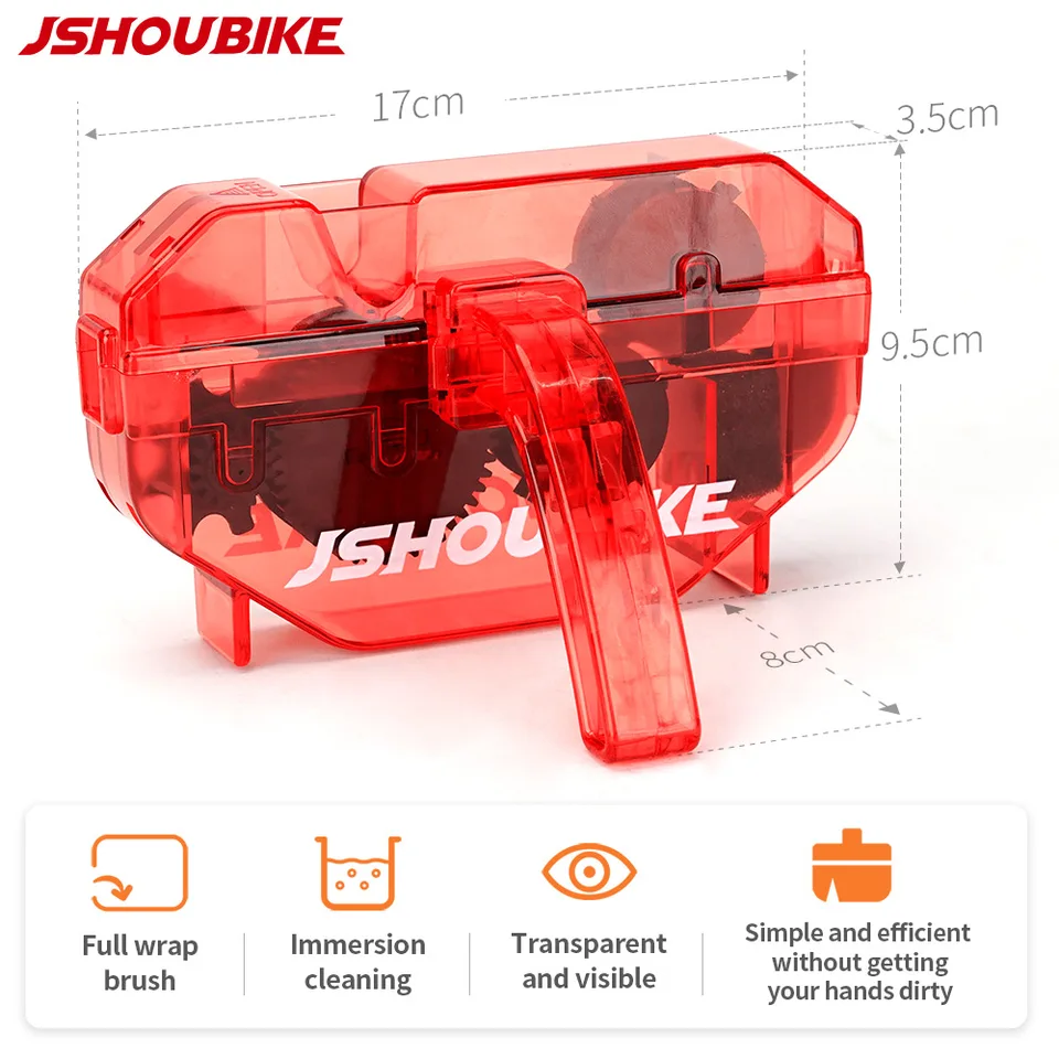 Red Cleaner Chain Cleaning Cycling Scrubber Washer Tool Mountain Bike Washing Kit Bicycle Accessories_voghion.com