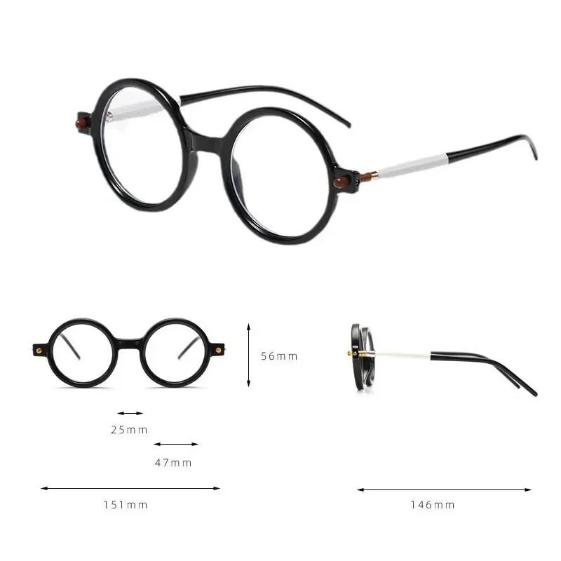 Vintage Round Frame High-Definition Reading Glasses for Enhanced Eye Protection