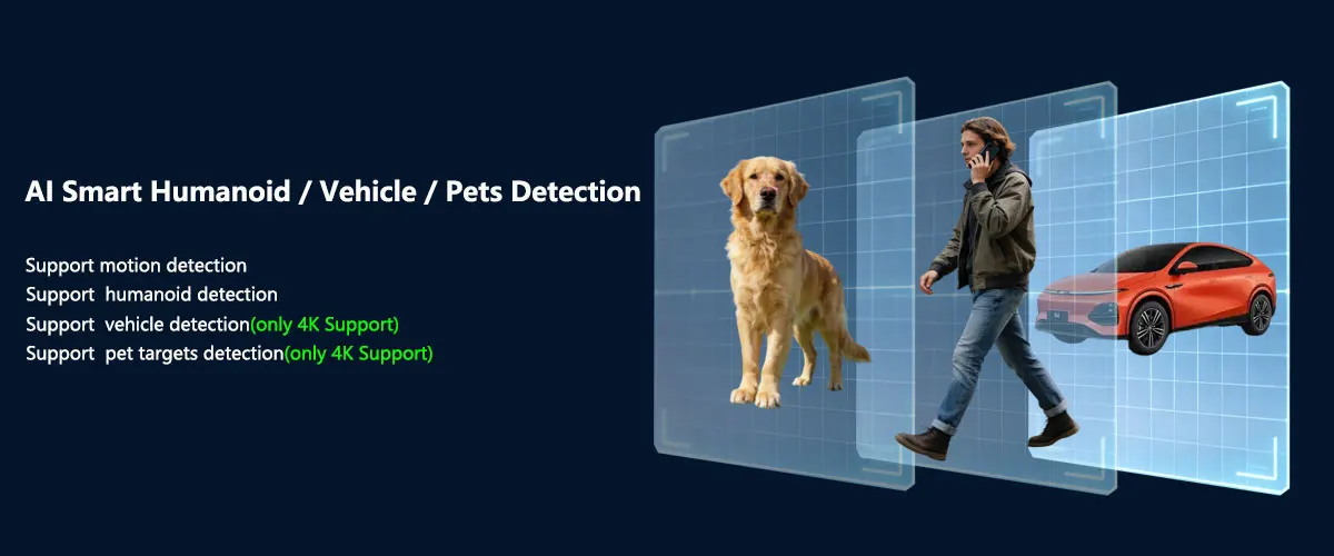 SNOSECURE 4K 8MP PTZ wireless camera with 30X zoom Ai Smart Humanoid Vehicle Pets detection