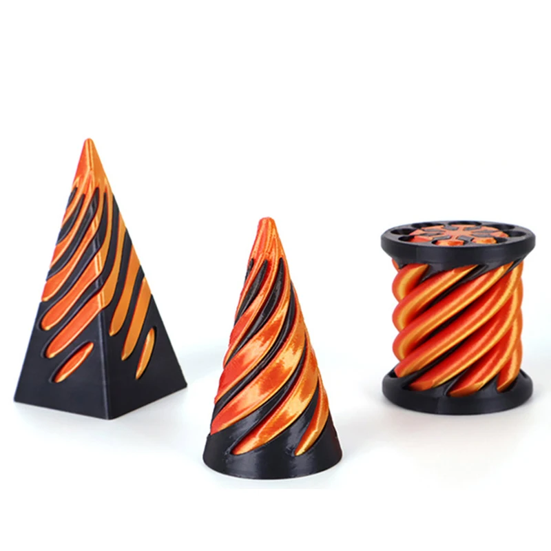 Impossible Pyramid Passthrough Sculpture 3d Printed 2024 Helix Screw Fidget Toy Spiral Cone Decompression Decorative Ornaments 3