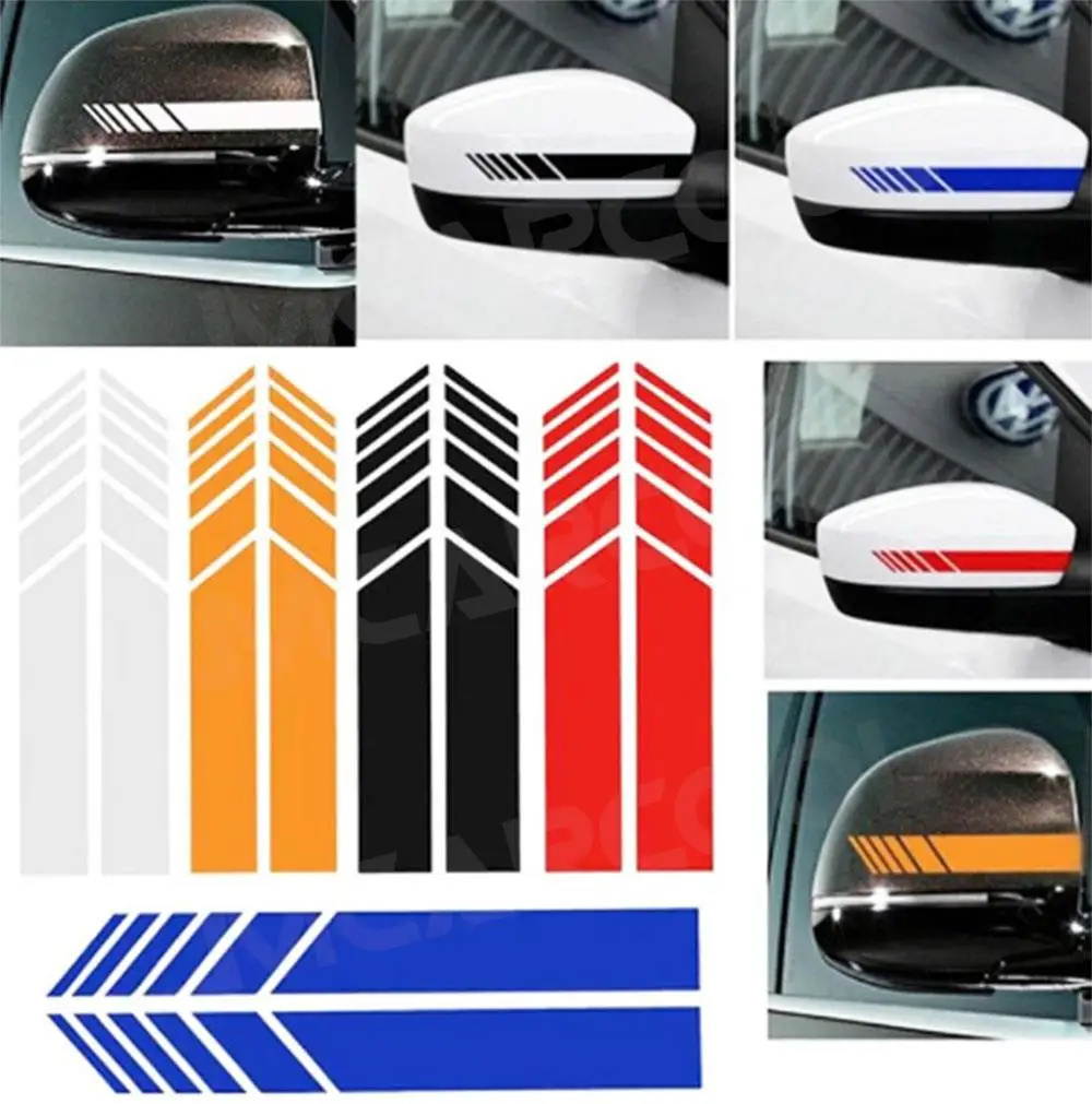 2PCS Car Sticker Car Rearview Mirror Side Decal Stripe Vehicle Body Trim Sticker Exterior Decoration Body Car Accessories